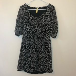 Black & White Animal Print Dress